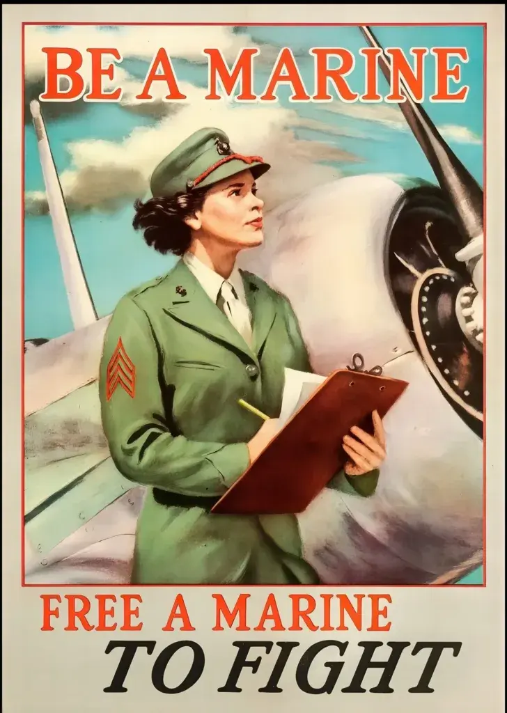 Be a Marine: Free a Marine to Fight — Paper Print archival source