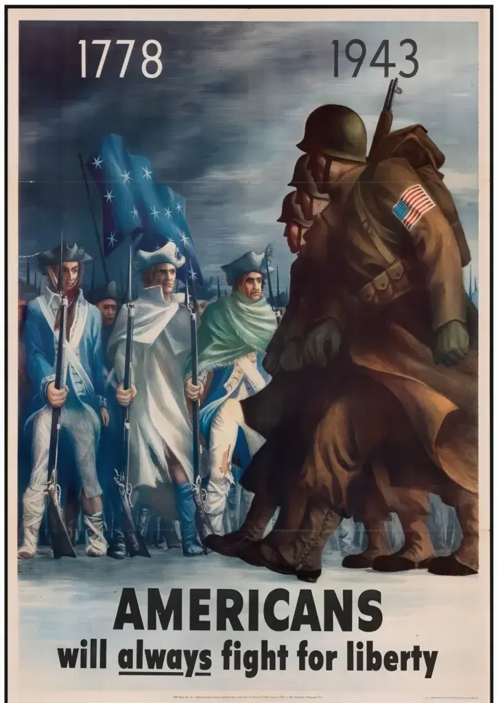 Americans Will Always Fight for Liberty — Paper Print archival source
