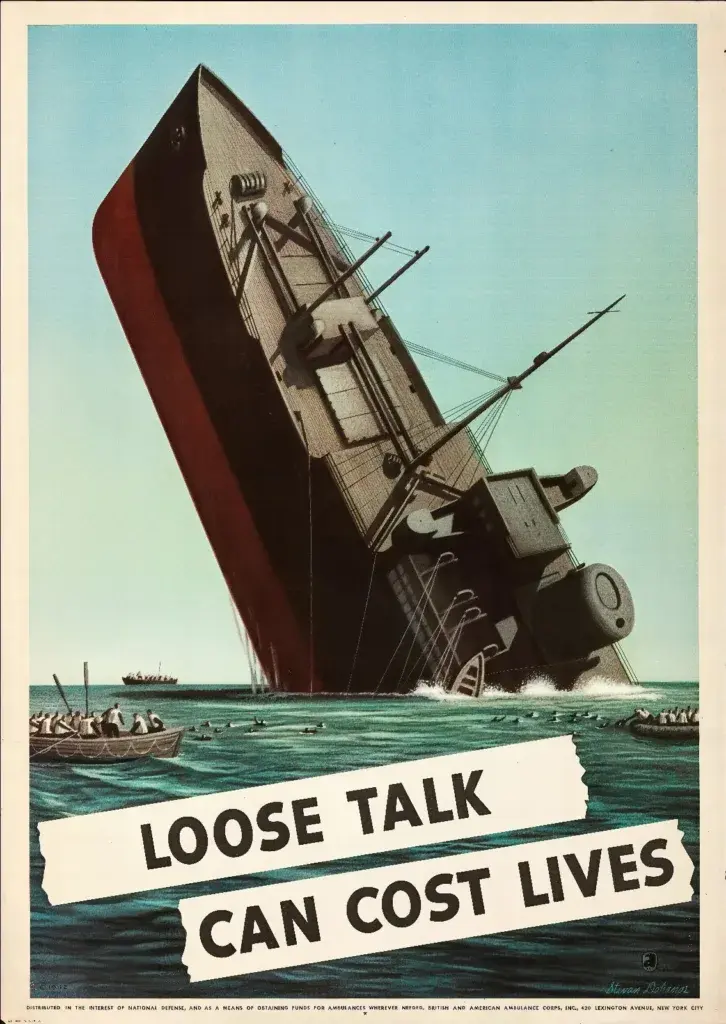 Loose Talk Can Cost Lives — Paper Print archival source