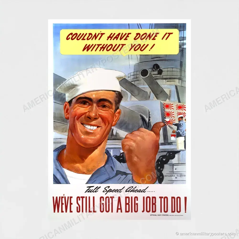 Couldn’t Have Done It Without You! poster, unframed print shown front-on