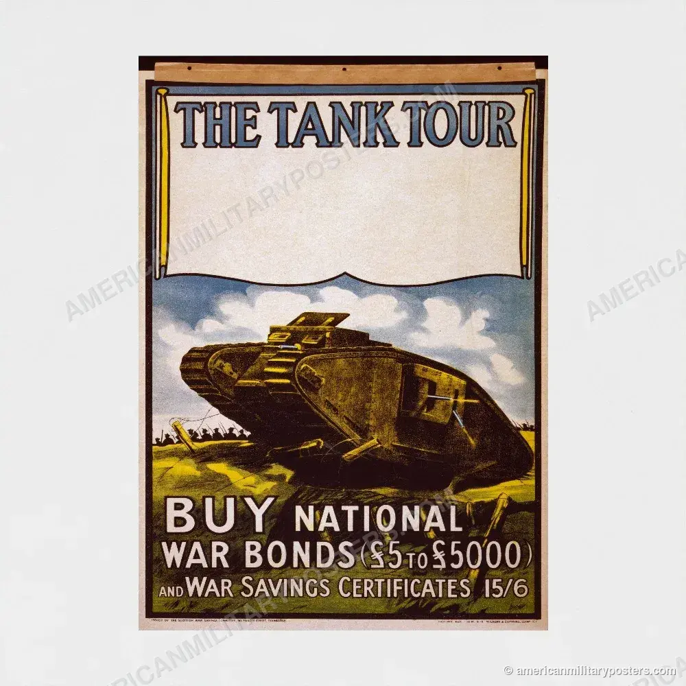 The Tank Tour poster, unframed print shown front-on