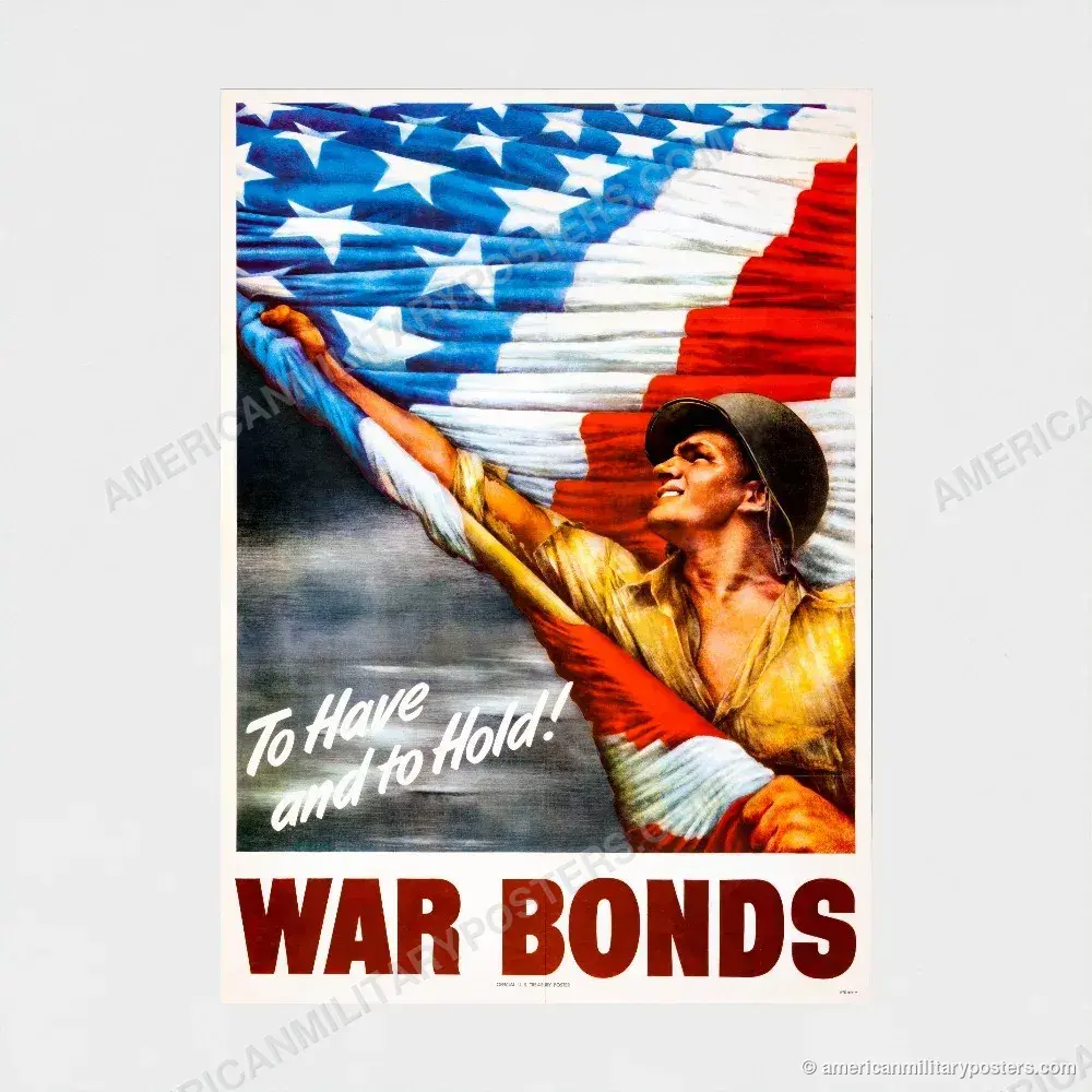 War Bonds poster, unframed print shown front-on