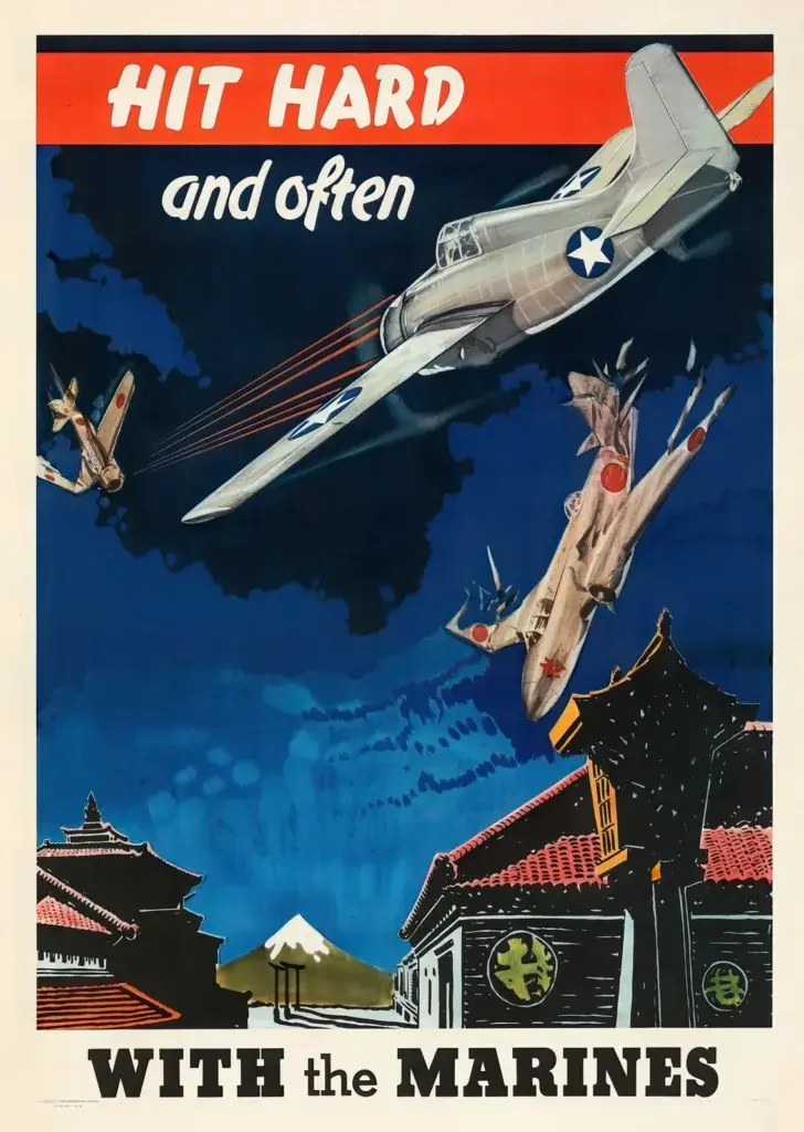 Hit Hard and Often With the Marines — Paper Print archival source