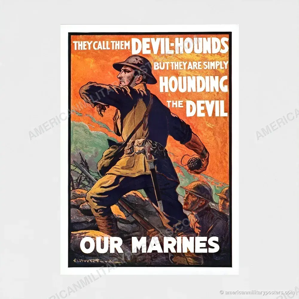 They Call Them Devil-Hounds poster, unframed print shown front-on