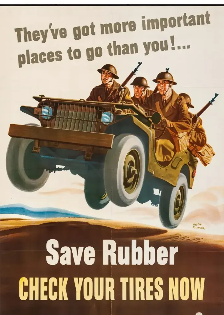 Save Rubber, Check Your Tires Now: They’ve Got More Important Places to Go Than You — Paper Print archival source