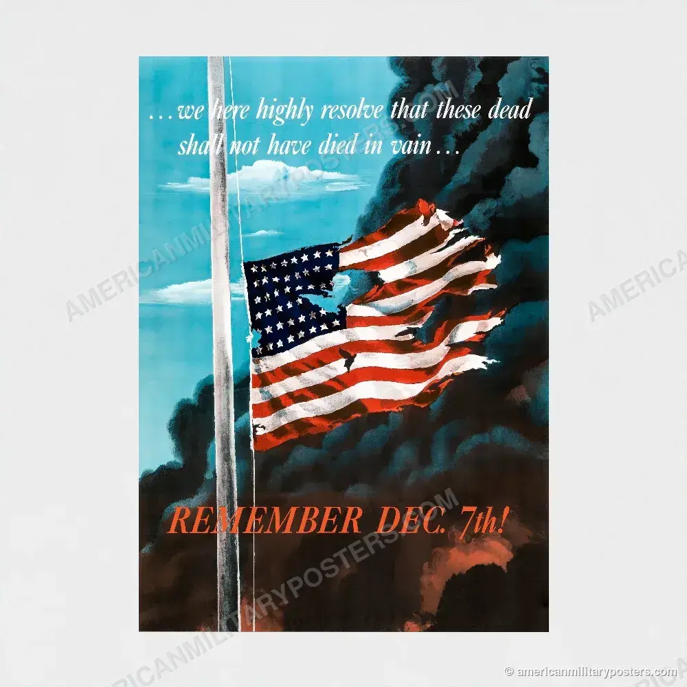 Remember Dec. 7th! poster, unframed print shown front-on