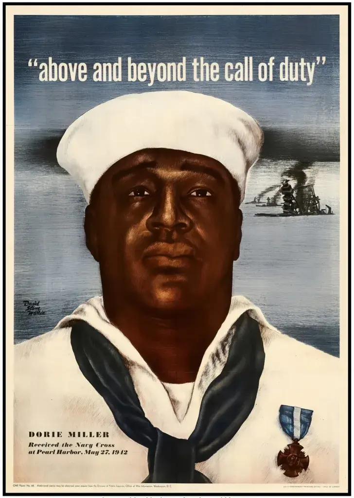 Above and Beyond the Call of Duty: Dorie Miller — Paper Print archival source