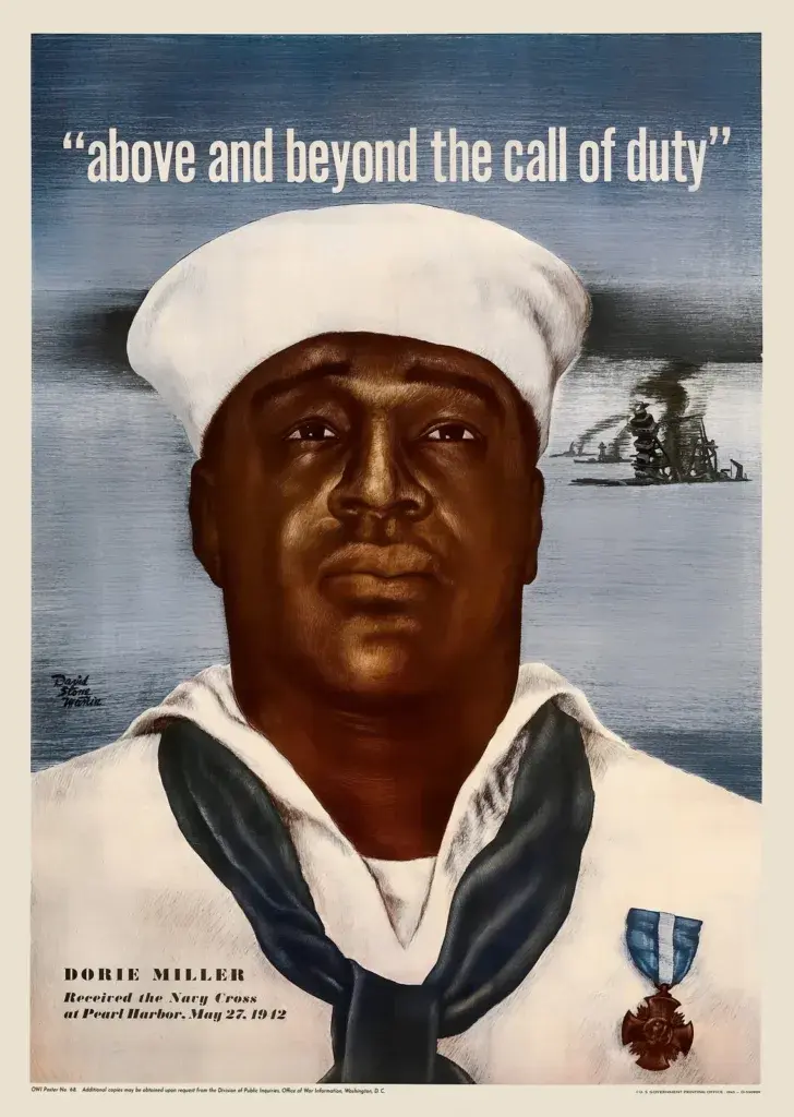 Above and Beyond the Call of Duty: Dorie Miller — Paper Print restored edition