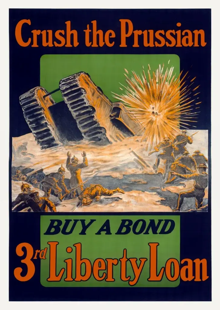 Crush the Prussian: Buy a Bond, 3rd Liberty Loan — Paper Print restored edition